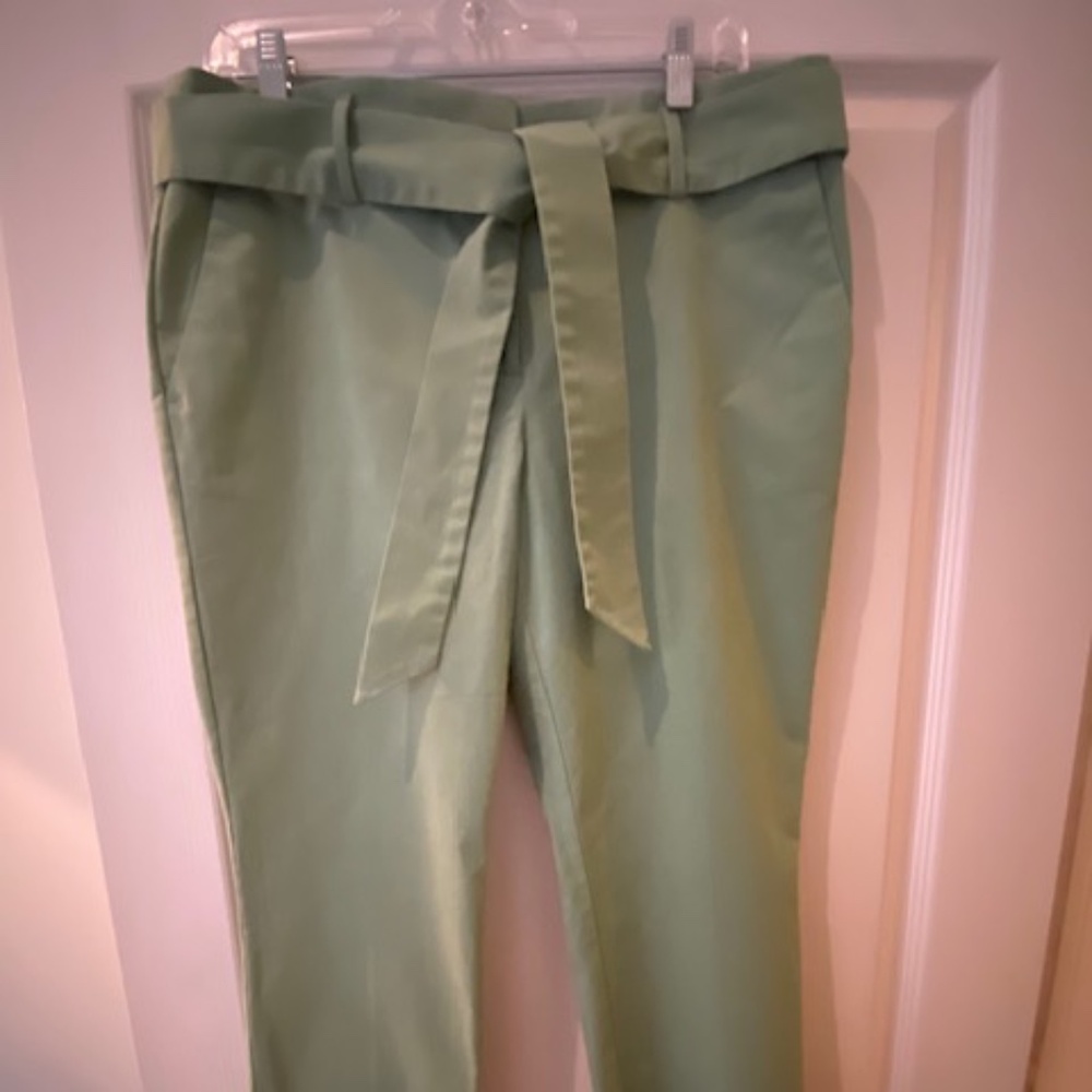NWOT Loft belted slacks green size 8